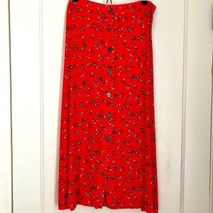 Gap midi button front skirt